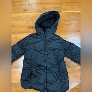 Swiss Tech Kids Black Hooded Puffer Jacket- size 10/12
